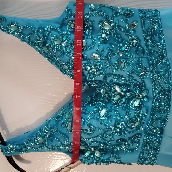Turquoise pageant gown - Picture 7 of 11